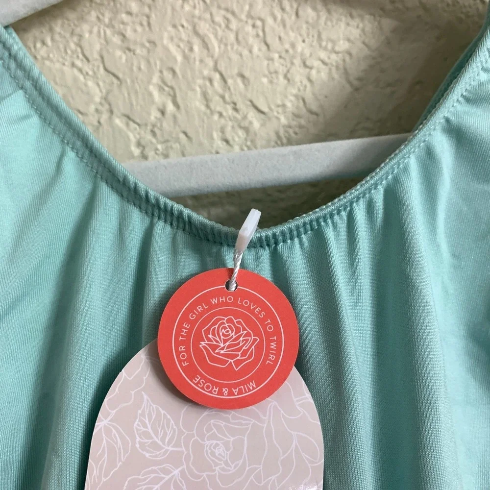 Mila & Rose Ballerina Aqua Tulle Tank Ballet‎ Tutu Dress Size 6-12M
